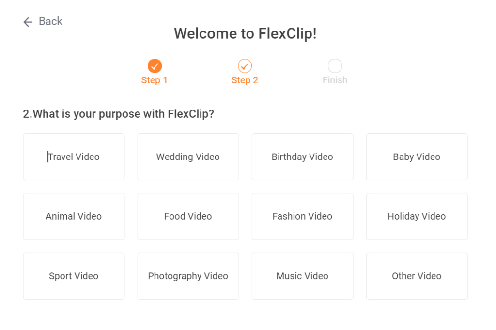 FlexClip影片類型