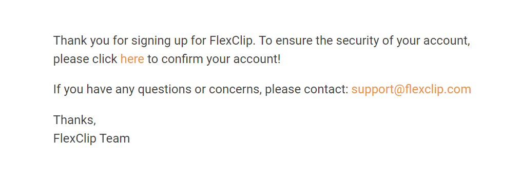 FlexClip信箱驗證